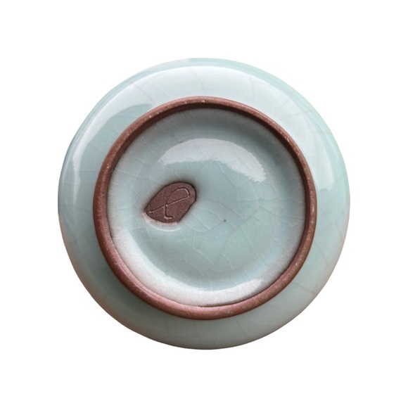 14” Contemporary Glaze Crackleware Vase - Picture 3 of 5